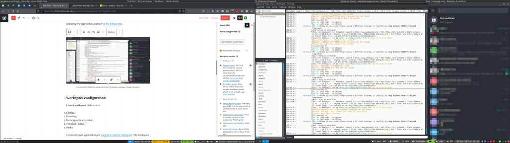 The full desktop with the second monitor connected via HDMI.